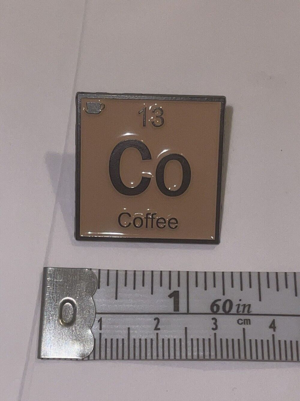 Coffee CO Pin Brooch